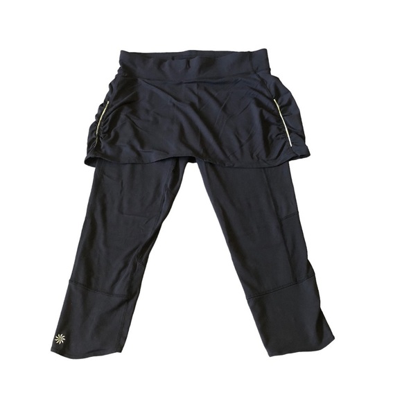 Athleta Contender2 2 in 1 Leggings w/ Skirt Overlay Capri Workout Pants - Picture 1 of 12